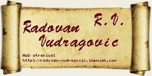Radovan Vudragović vizit kartica